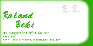 roland beki business card